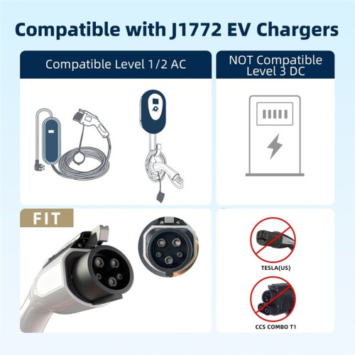 EVqiaoyi Type1 to Schuko Socket EV Adapter Male Discharging Plug Charging Station Accessories EU Plug 2