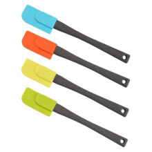 Silicone Butter and Cheese Spreaders Random Color 4pcs with Plastic Handles, Multi-Purpose Kitchen Utensils for Cutting