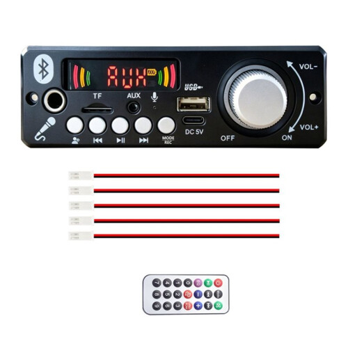 4x30W  Audio Decoder Board 7.4V-12.6V USB TF FM AUX Car Audio Player Support MP3/USB/TF/ in Small Remote