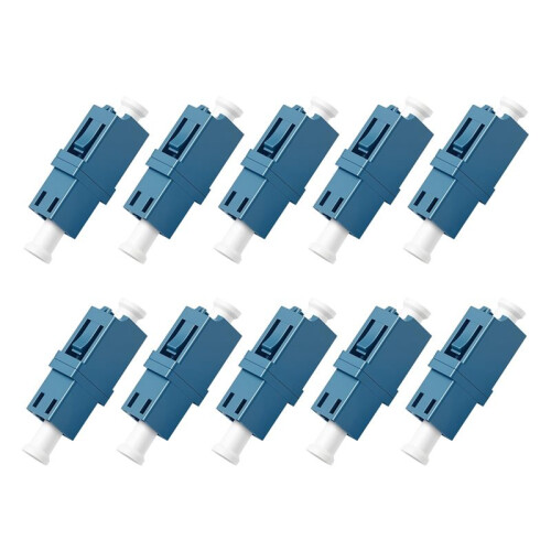 LC to LC Fiber Optic Adapter, Singlemode Simplex OS2 Coupler, 10-Pack, Ultra-Low Loss