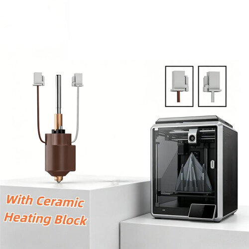 For  K1 Ceramic Heating Block Hotend Kit 320 High Temperature Upgrade with Durable Nozzle Heating Assembly 2