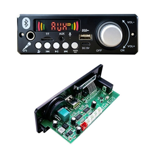 4x30W  Audio Decoder Board 7.4V-12.6V USB TF FM AUX Car Audio Player Support MP3/USB/TF/ in Small Remote 1