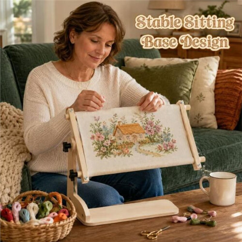 Adjustable Tabletop Embroidery Stand -  Stitch Frame Holder, Embroidery Stand, Needlework Table Lap Hands-Free 1