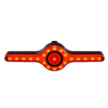 Bike Tail Light with 300 Lumens, USB Rechargeable, Brake Sensing, and Turn Signals