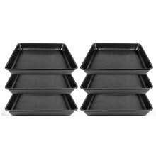 6 St Stepping Stone Mold - Fyrkantiga Plastpaverformar för Betong, Återanvändbar DIY-Form för Gångväg, Uteplats, Ingen Cement