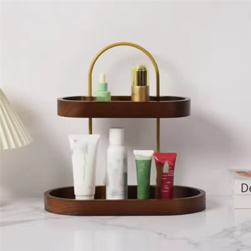 Wooden Multi Layer Cosmetic Storage Box Desktop Organizer for Makeup Perfume Lipstick Safe Material Exquisite 1