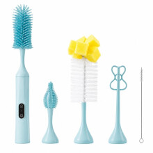 Electric Baby Bottle Brush 1500mah Multipurpose Silicone Cordless Infant Milk Bottle Nipple Cleaner