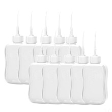 2UUL SoftSafe Bottle 10PCS 50ml Screen-Safe Soft Tip Solvent Dispenser for Phone Repair White