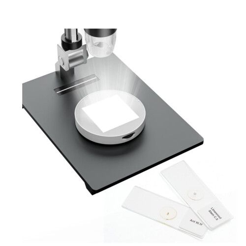 Microscope Universal Transmitted LED Light Bottom Light Stage Holder Adjustable Lamp Illumination for USB LCD Microscope 1