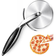Pizza Cutter Wheel, Stainless Steel Pizza Slicer with Finger Guard, Multi-Purpose Kitchen Cutter for Pizza, Pie