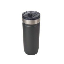 TYESO 710ML 24oz Tasse à Café Isolée Sous Vide avec Paille Mug de en Acier Inoxydable Tasse Portable pour Voiture Extérieure Noire