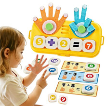 Montessori Matematikleksak Addition Subtraktion Aritmetik Fingerräkningslärande Spel Utbildningsleksak för Barn 3-6 År