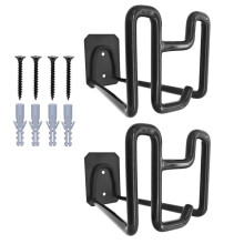 2pcs Hose Holders for Outside - Garden Hose Holder with Hook, Metal Garden Hose Hanger Wall Mount Hose Hangers