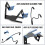 Gamepad Rack Stand Space Saving Desktop Stand Dual Game Controller Stand Holder for /PS5/PS4/ Game Accessories 5