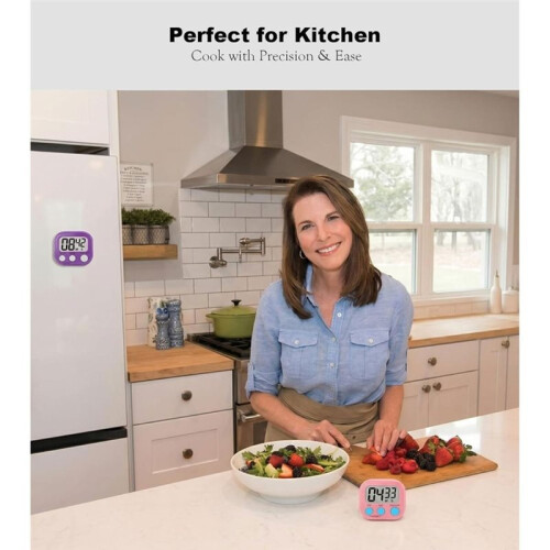 Digital Timer for Classroom Teachers Students, Magnetic Kitchen Countdown Timer, Easy Timers for Kids Homework 6 Pcs 1