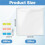 32 Pack Clear Plastic Snap Closure Document Storage Pouches with 60 Colorful Self-Adhesive Index Labels 6
