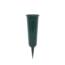 Memorial Cemetery Vases Outdoor Patio Vase  Flower Holders with Ground Spikes for Graves Patio Green