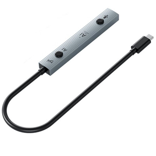 AI 3-Port HUB Type-C to USB 2.0 Dock Translation  Language Input for Laptops Desktops Tablets