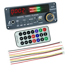 Decoder Board Hands-Free Car 200W Amplifier MP3 Player 12V MP3 WAV Wireless Music Player Mic USB TF FM