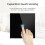 EU/UK Standard 1 Gang 1 Way Touch  Crystal Glass Panel Touch  Light Wall Only Touch Function White 4