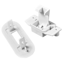 WH02X24399 Washer Lid Lock Strike and WH01X24381 Washer Lid Lock Bezel for GE and Hotpoint Top Washer Lid Lock