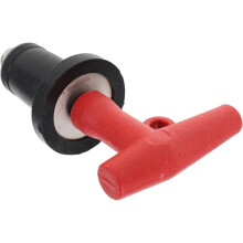 Marine Deck Drain Plug with T-Handle and Red Grip, Suitable for 32-37 mm Safety Marine Rubber Deck Drain Plugs Boats