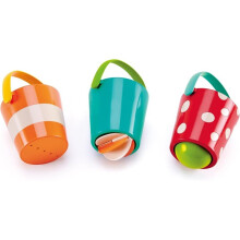 1 Ensemble de Seaux Colorés, Ensemble de Jouets de Bain pour Bébés de 3 Pièces, Adapté Aux Tout-Petits de 12 Mois et et Aux Activités en Plein