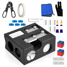 Billiards Pool Cue Tip Shaper, Pool Cue Tips Replacement Kit, Pool Cue Shaper, Pool Cue Tips Repair Tool for Shaping