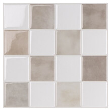 10pcs Peel and Stick Square Wall Sticker 3D DIY Wall Tiles Strong Adhesive Vinyl Wallpaper Easy to Install for Home