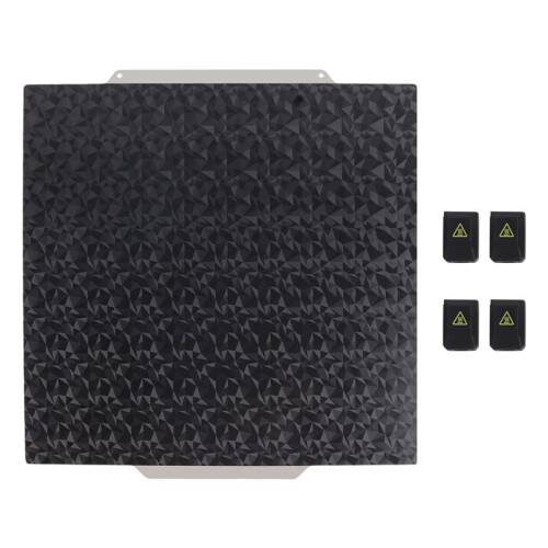 Double Sided Build Plate PEO Flake Debris Sheet Flexible Platform for Flashforge Creator 5/5 Pro W/4pcs Silicone Cover