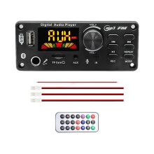 MP3 Decoder Board 2x50W Amplifier Audio Player 12V DIY MP3 Player Car FM Radio Module TF USB Mic Record Call