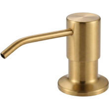 Built in Kitchen Sink Soap Dispenser: Stainless Steel Pump with 17 Ounce Large Soap Bottle, Easy Top Refill Design