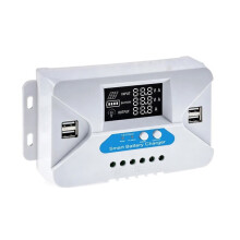 20A Solar Charge Controller for 12V/24V Lifepo4 PWM Regulator with 4 USB LCD Display Automotive Battery Charger