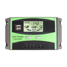 40A MPPT Solar Charge Controller 12V/24V Auto Solar Panel Charger Regulator with LCD Display Dual USB Port Load Output