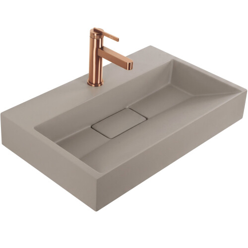 Νιπτήρας Από Κογχυλιάτη Rea Goya 60cm Taupe