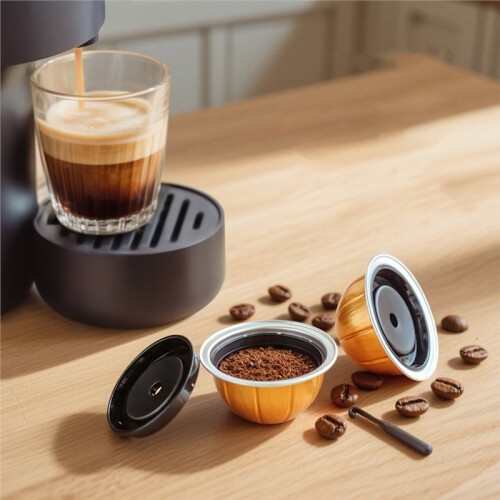 Compatible with for Nestlé Vertuoline Next Creamy Coffee Capsule Shells and Reusable Filters 2pc A 2