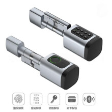 TTlock Cylinder z Odciskiem Palca Elektroniczny Inteligentny Zamek do Drzwi Zdalne Sterowanie Kartą Klucza Cyfrowego Regulowane 60-90mm