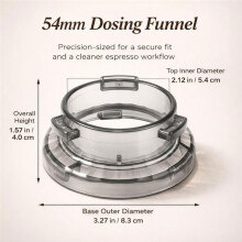 54mm Doseer Trechter, Twist-Lock Portafilter Trechter voor Barista Express, Pro, Touch, Bambino Espresso Machines