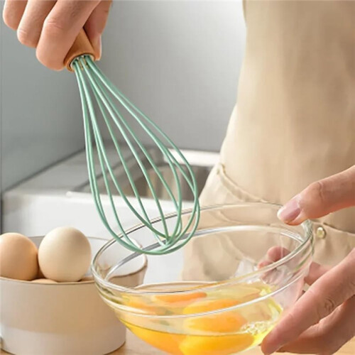 12pcs Silicone Kitchenware Set with Wooden Handles Non-Stick Cooking Tools Green 2