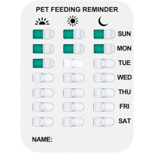 Dog Feeding Reminder Am Pm Prevent Overfeeding Slider Sign Schedule Chart Feeding Reminder for Breakfast Dinner