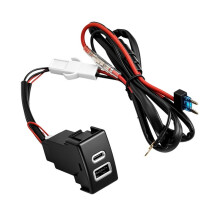Car Fast Charging USB QC3.0 Charger Port+PD TYPE-C Port Adapter for / 323 Premacy Phone Outlet Power Adapter