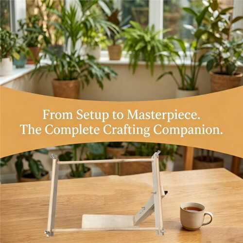 Adjustable Tabletop Embroidery Stand -Stitch Frame Holder,Needlework Table Lap Stand+Split Rail Scroll Frame 2