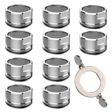 Aeratore per Rubinetto A Risparmio Idrico con Filtro Sostituibile Ugello Misto Filettatura 24mm - Sostituzione Aeratore per Rubinetto da Bagno