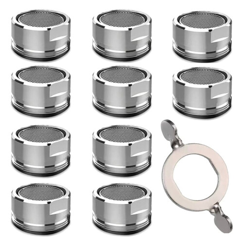 Water Saving Faucet Tap Aerator with Replaceable Filter Mixed Nozzle 24mm Thread - Bathroom Faucet Bubbler Replacement