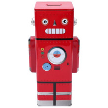 Retro Robot Spaarpot, Vintage Geldbesparingsblik voor Kinderen, Decoratieve Schattige Spaarbox voor Bureau Ornament
