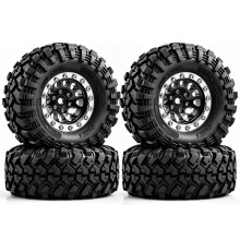 1,3 Tum RC Beadlock Hjul & Däckset RC Krypare Uppgraderingsdelar för MJX H18P 1/18 för Bronco Off-Road Truck Svart