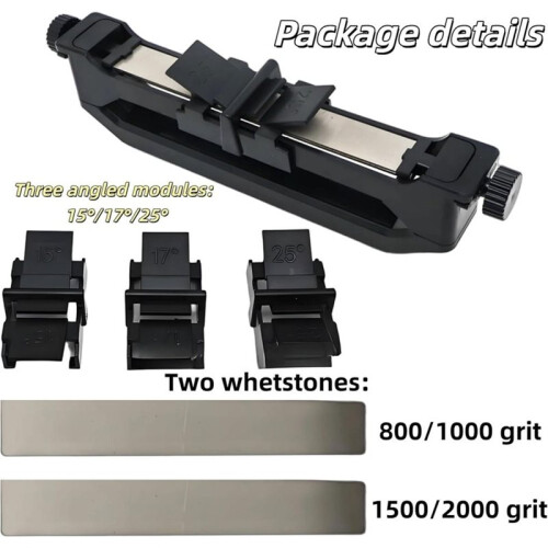 Portable Knife Sharpener, Handheld Angle Guided Knife Sharpener with 15/17/25 Adjustable Angles,for Kitchen & Travel 2