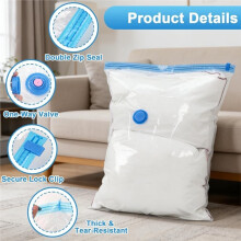 Verpakking van 8 Vacuümzakken voor Kleding Reizen 60 X 80 cm Herbruikbare Vacuümzakken voor Kleding Stof voor Reizen Ruimteopslag