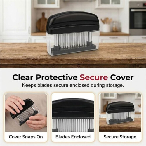 Spring-Loaded Meat Tenderizer, Meat Tenderizer Tool Handheld Blade Tenderizer for Meat Steak Chicken Kitchen Gadgets 1