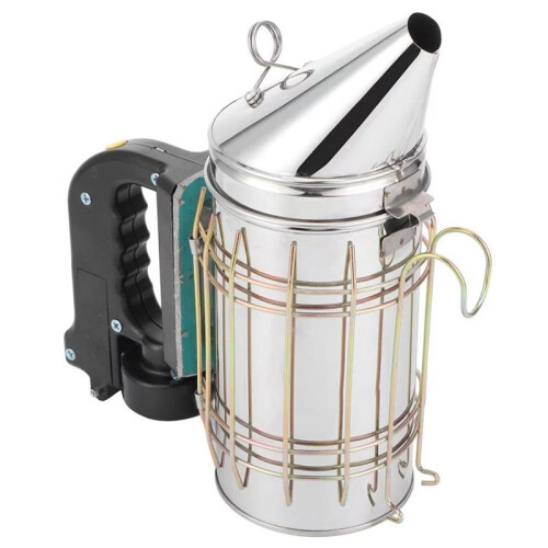 Electric Beehive Smoker 5V Stainless Steel with Heat Shield Handle Beekeeping Tool 1